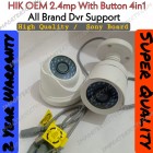Best Quality  Hik OEM 2.4MP with Button Osd 4IN1  AHD/CVI/TVI/CVBS All in One  (1Dome + 1Bullet Combo) 2 cameras    *2year warranty *